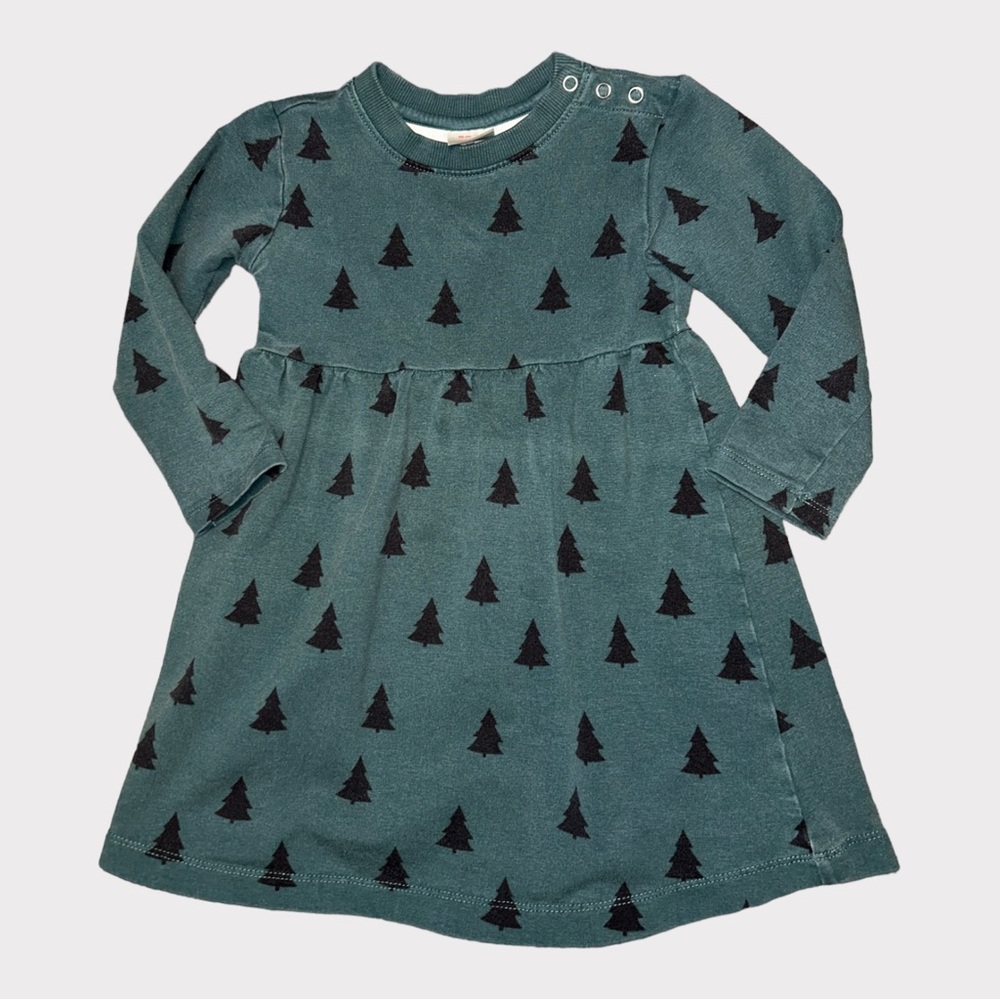Hanna Andersson Baby Girls Holiday Christmas Tree Dress Size 3T